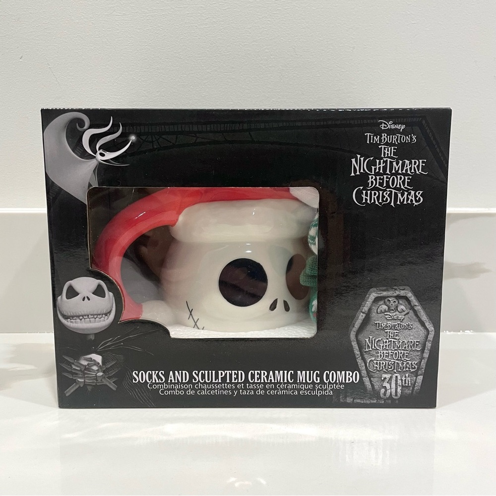 NEW Disney The Nightmare Before Christmas Socks & Sculpted Ceramic Mug Set